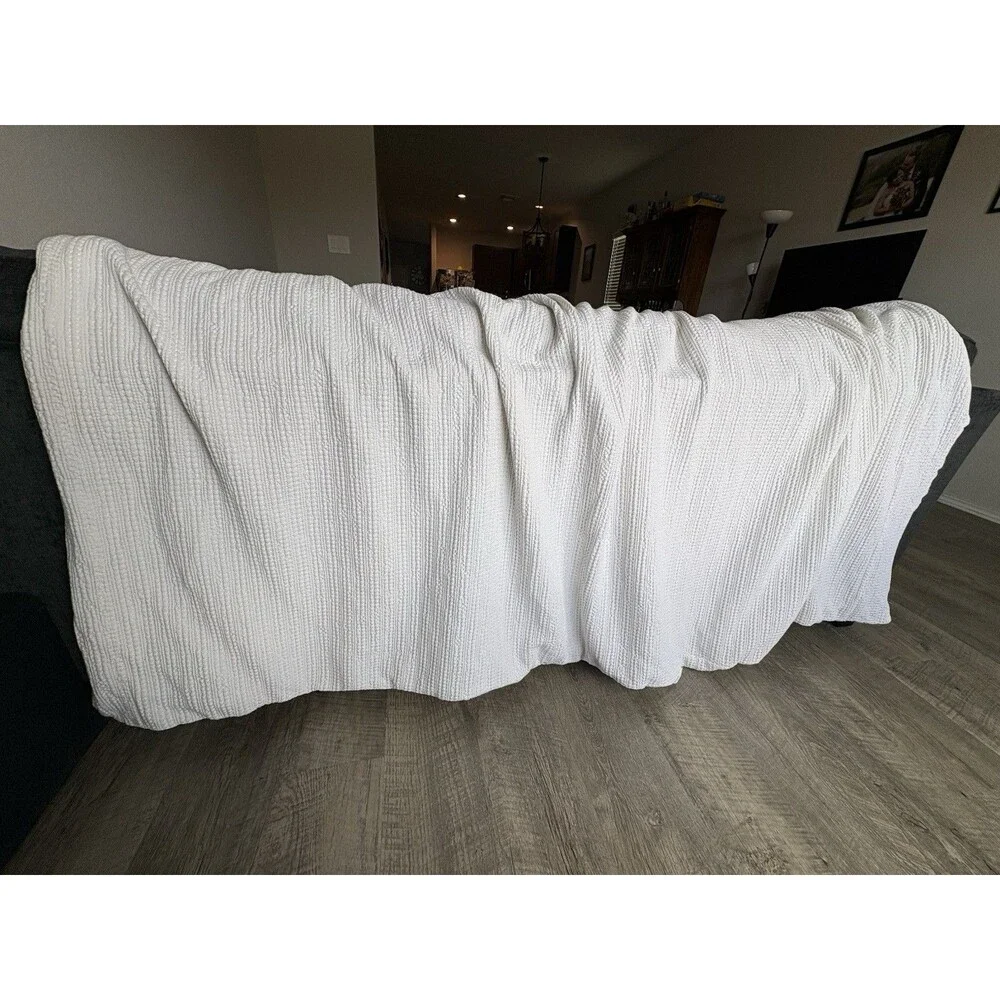 Pottery Barn Honeycomb Cotton Duvet Cover W/ Sham King/Cal King Pls Read Details